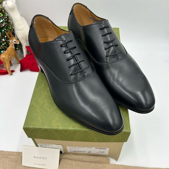 Men’s Gucci Leather GG Oxford’s size 11 made in Italy - Picture 1 of 13